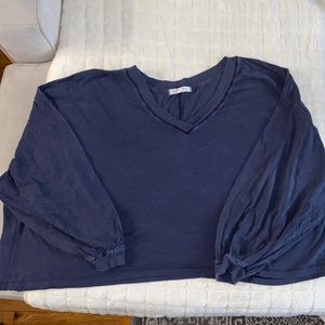 We The Free oversized crop shirt